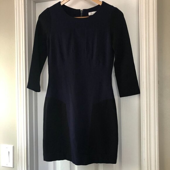 Sandro Black Navy Bodycon Dress - Picture 2 of 8